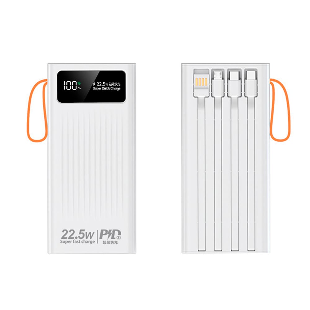 CARGADOR PORTÁTIL POWER BANK SANCI 60000 MAH CARGA SUPER RÁPIDA PD 65 W BLANCO - 3