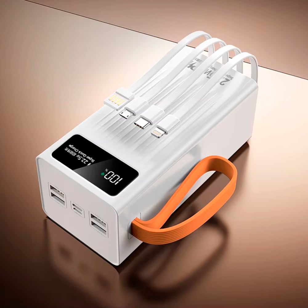 CARGADOR PORTÁTIL POWER BANK SANCI 60000 MAH CARGA SUPER RÁPIDA PD 65 W BLANCO - 4