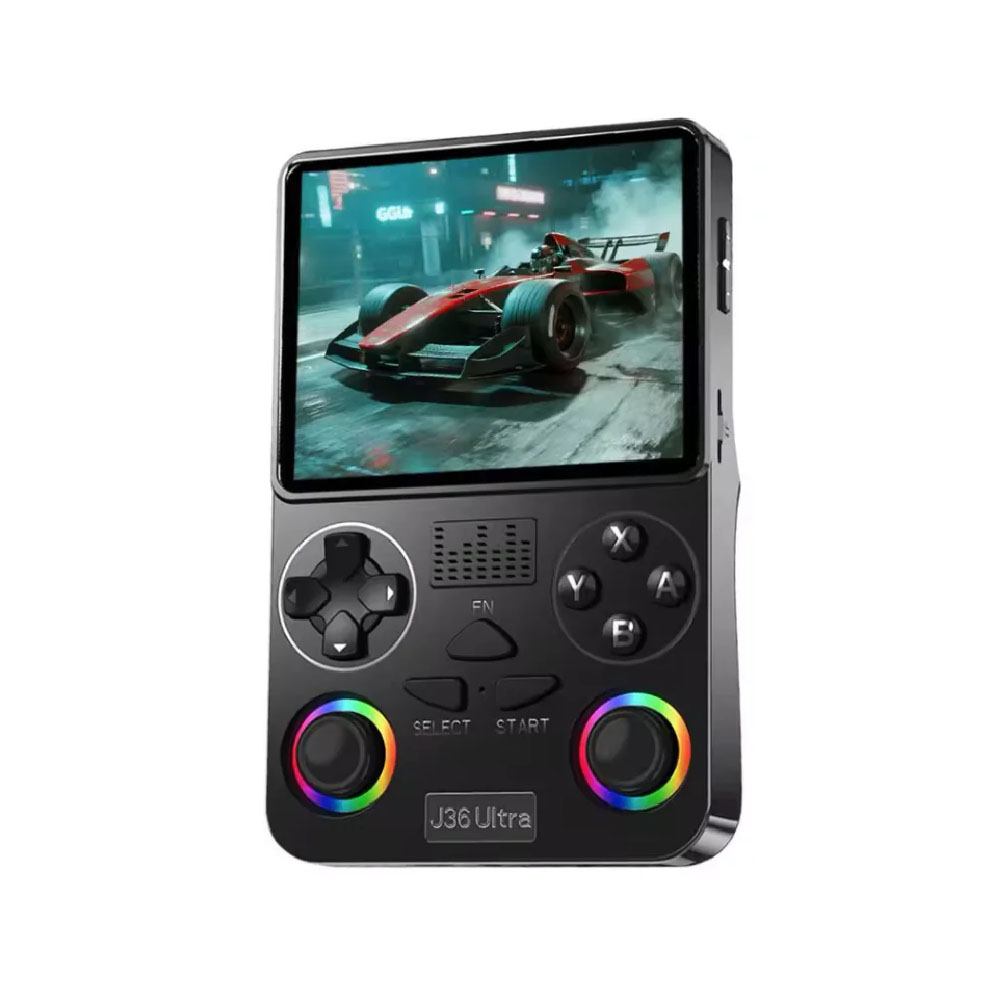 CONSOLA DE VIDEOJUEGOS PORTÁTIL RETRO J36 ULTRA HD NEGRO FUNDA GRATIS - 3