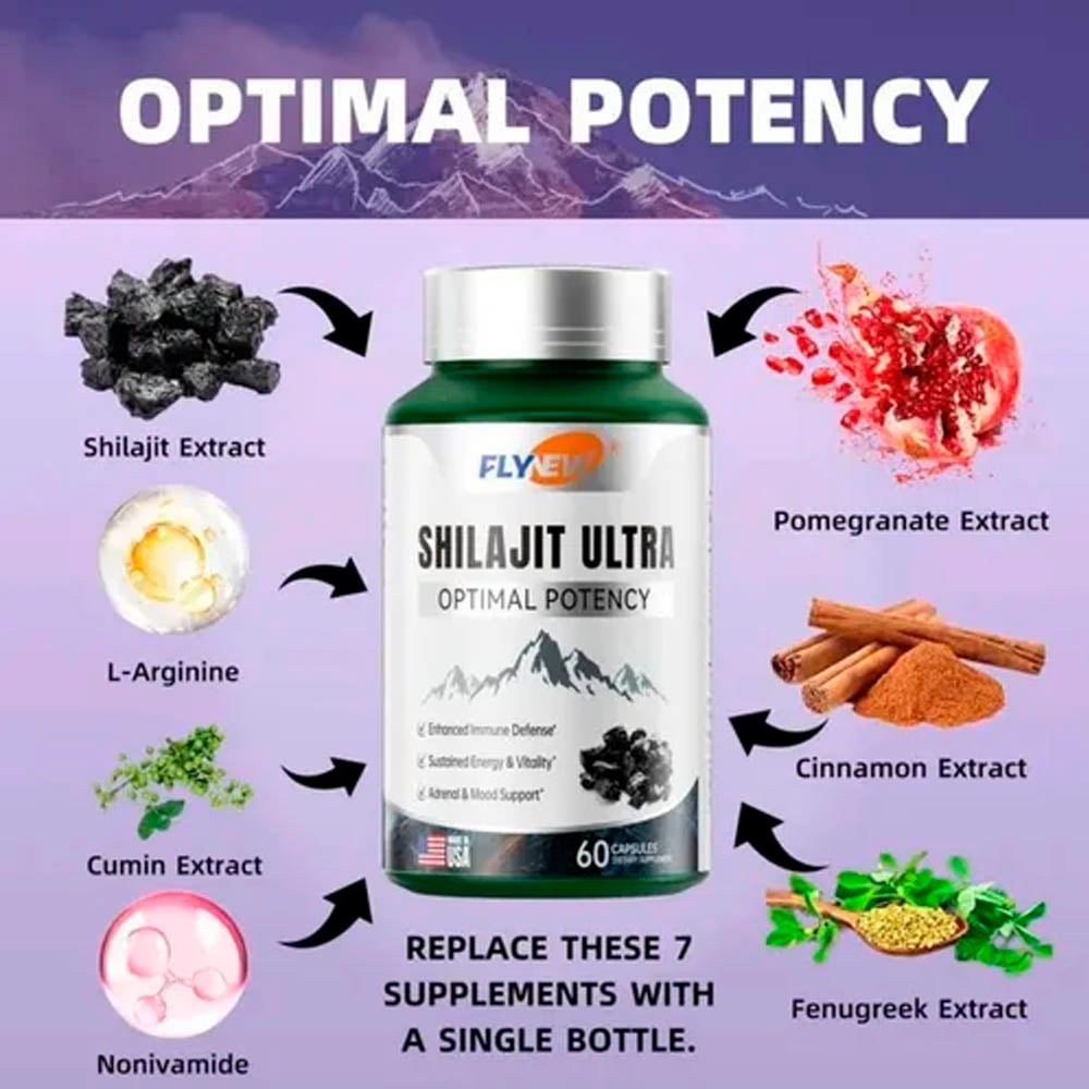 SHILAJIT ULTRA SUPLEMENTO PREMIUM PARA ENERGÍA Y VITALIDAD 60 CÁPSULAS - 3