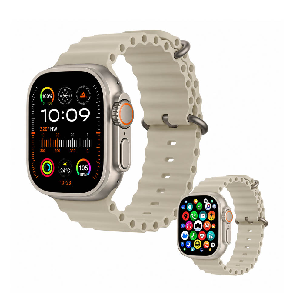 SMARTWATCH LAXASFIT ULTRA MAX SERIE 10 BEIGE BLUETOOTH 2.19 - 1