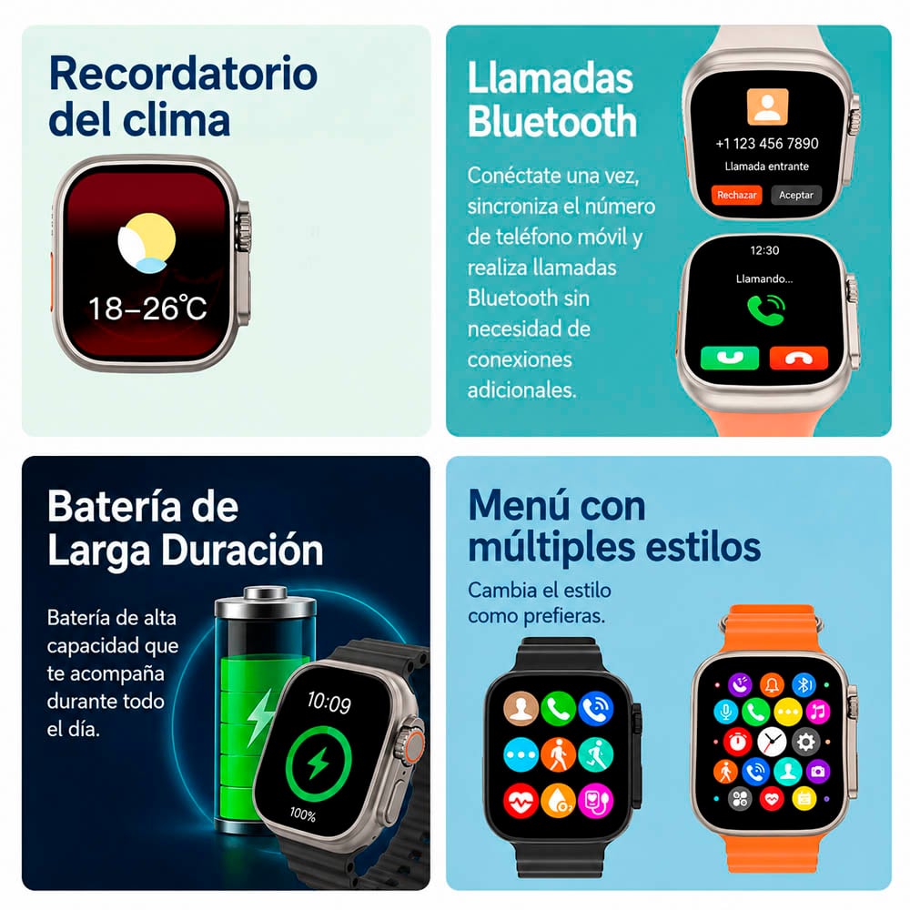 SMARTWATCH LAXASFIT ULTRA MAX SERIE 10 ROSA BLUETOOTH 2.19 - 3