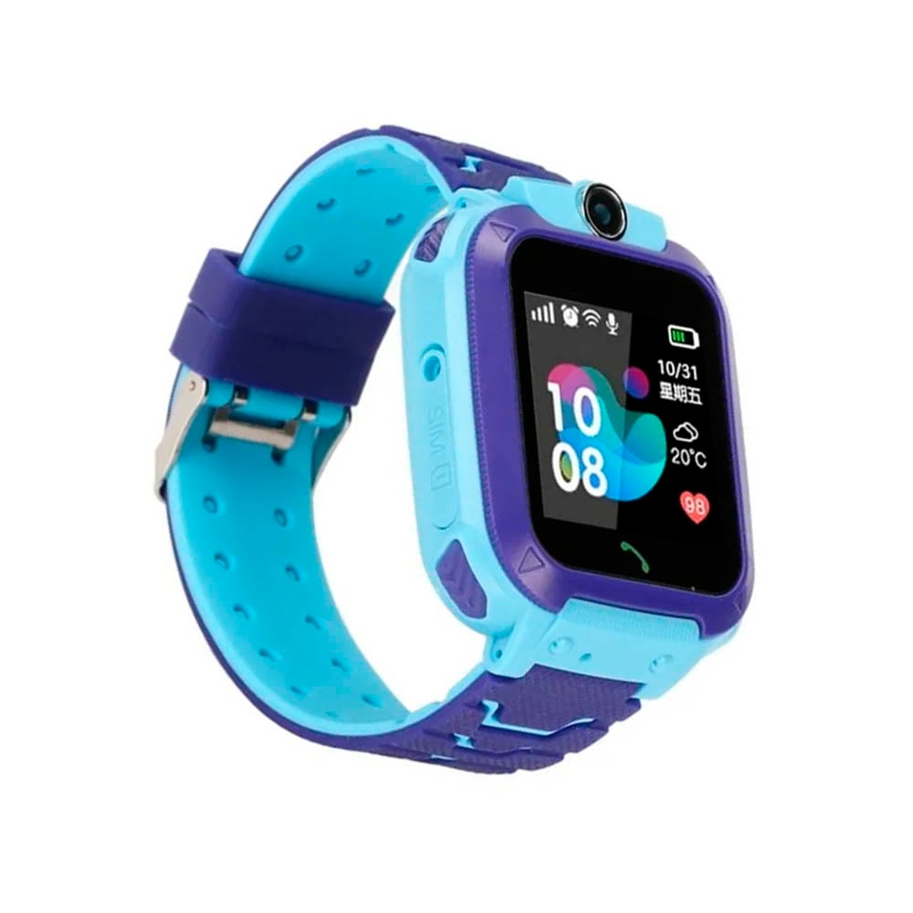 SMARTWATCH NIÑOS CON CHIP Q12 AZUL LLAMADAS, RASTREO, CÁMARA Y SOS - 1