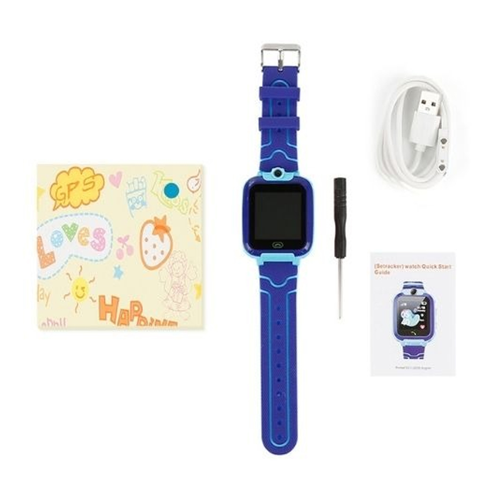 SMARTWATCH NIÑOS CON CHIP Q12 AZUL LLAMADAS, RASTREO, CÁMARA Y SOS - 5