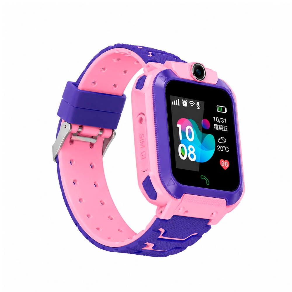 SMARTWATCH NIÑOS CON CHIP Q12 ROSA LLAMADAS, RASTREO, CÁMARA Y SOS - 1