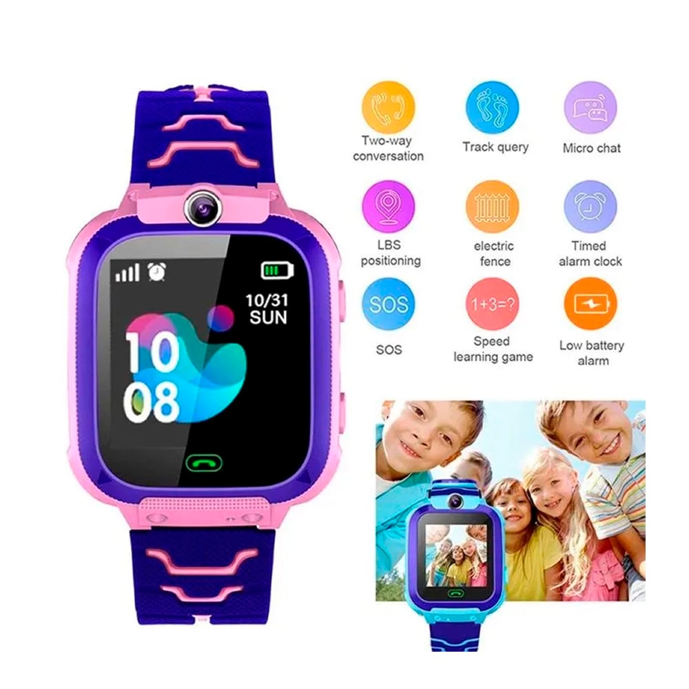 SMARTWATCH NIÑOS CON CHIP Q12 ROSA LLAMADAS, RASTREO, CÁMARA Y SOS - 4