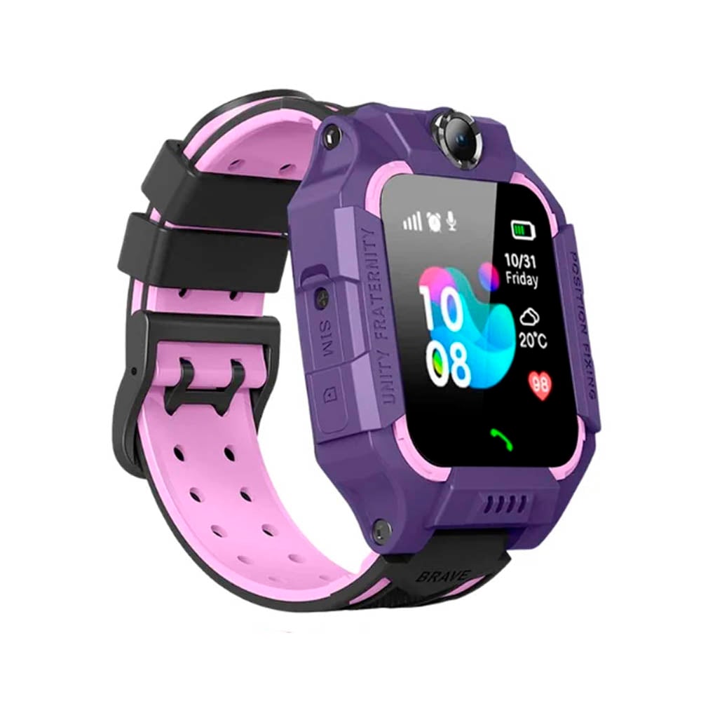 SMARTWATCH NIÑOS CON CHIP Q19 LILA LLAMADAS, RASTREO, CÁMARA Y SOS - 1