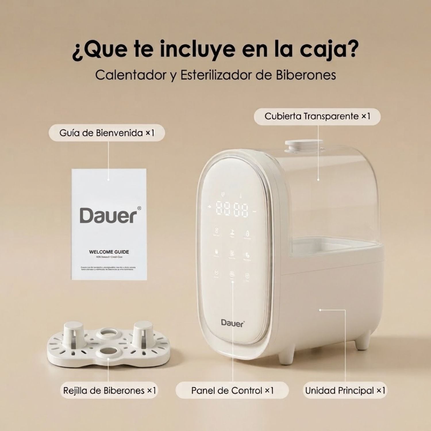 CALENTADOR Y ESTERILIZADOR  8 EN 1 DE BIBERONES MULTIFUNCIONAL - 8