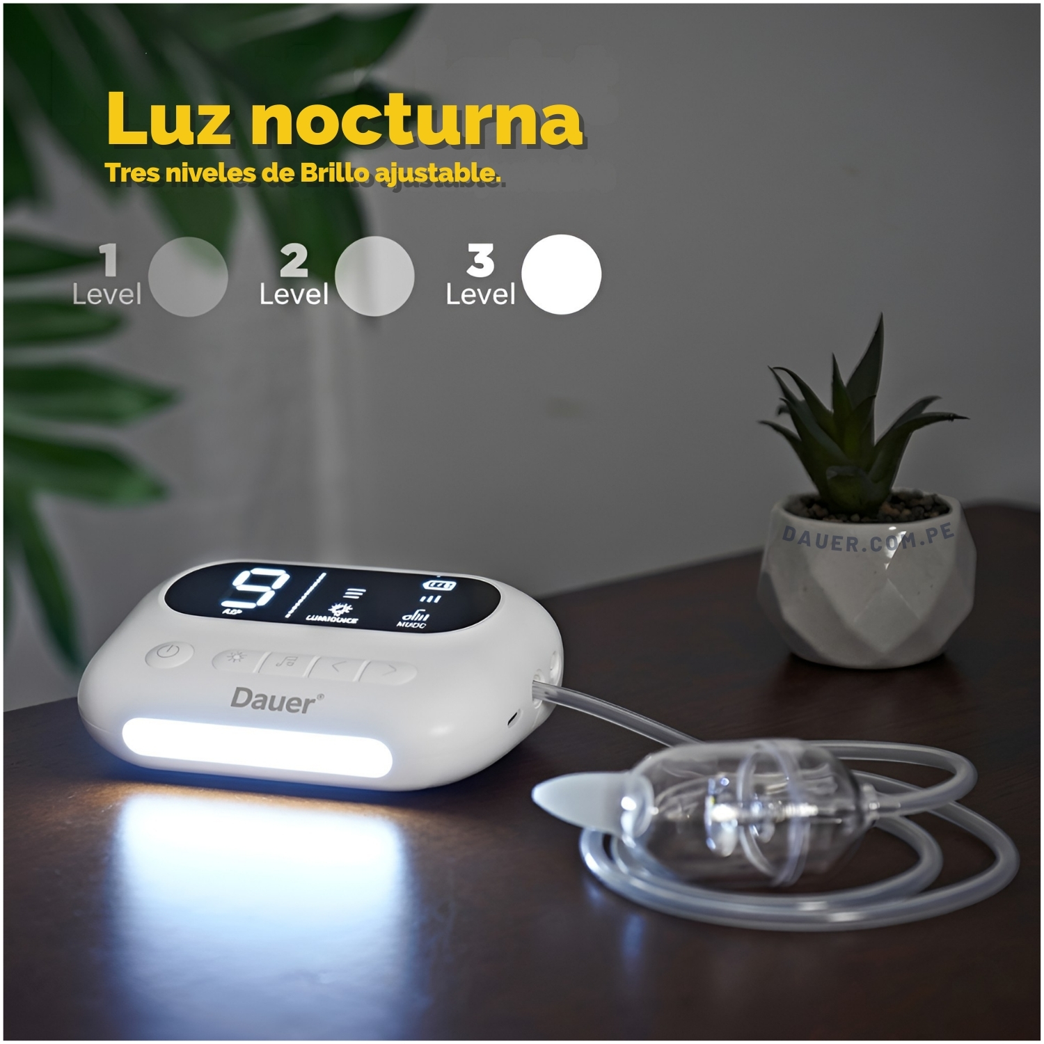 SUCCIONADOR NASAL ELÉCTRICO PROFESIONAL MUSICAL 9 NIVELES SACA MOCOS CON BOQUILLAS Y LUZ NOCTURNA - 4