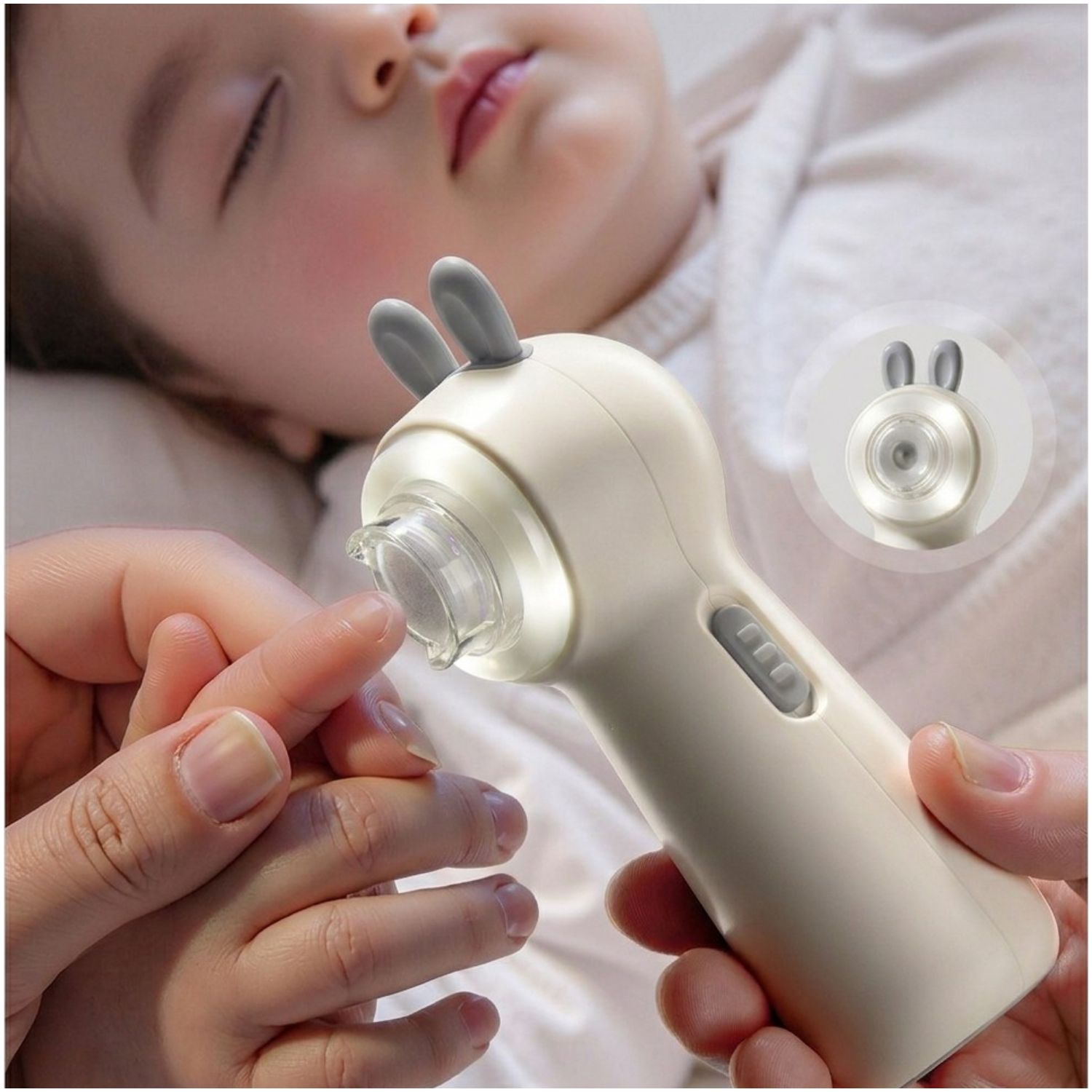 KIT 2 EN 1 PULIDOR UÑAS BEBÉ RECARGABLE + CORTAÚÑAS CON LUZ LED, SILENCIOSO CON ESTUCHE Y RECOLECTOR - 5