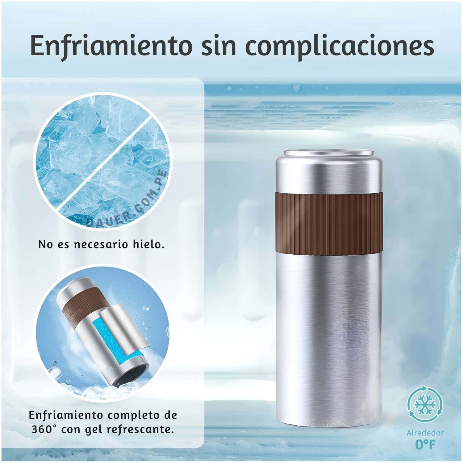 COOLER PORTATIL MULTIFUNCIONAL CONSERVADOR TÉRMICO DUAL DE ACERO INOX TEMP SET COMPLETO + 2 FRASCOS DE ALMACENAMIENTO - 2
