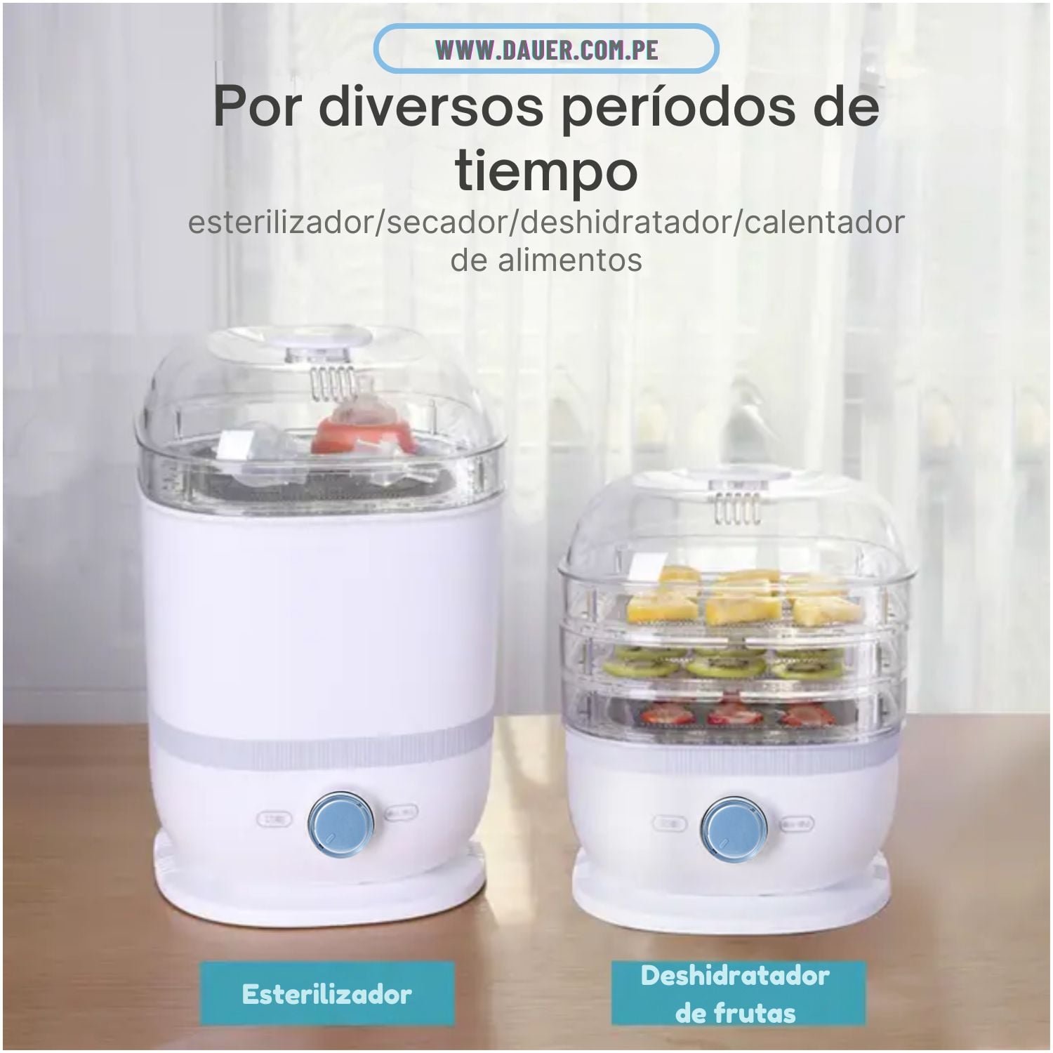 ESTERILIZADOR Y SECADOR DE BIBERONES CON VAPORIZADOR, DISPOSITIVO 3 EN 1 MULTIFUNCIONAL PARA BEBES - 2