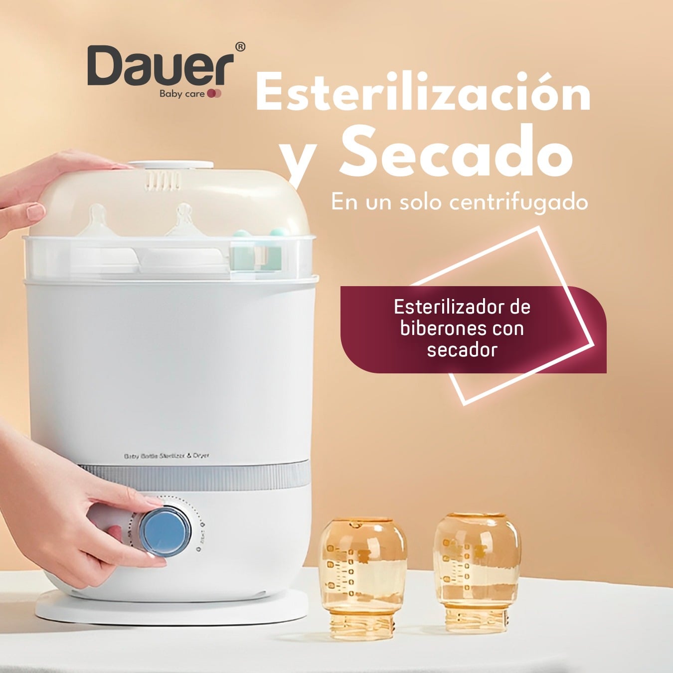 ESTERILIZADOR Y SECADOR DE BIBERONES CON VAPORIZADOR, DISPOSITIVO 3 EN 1 MULTIFUNCIONAL PARA BEBES - 3