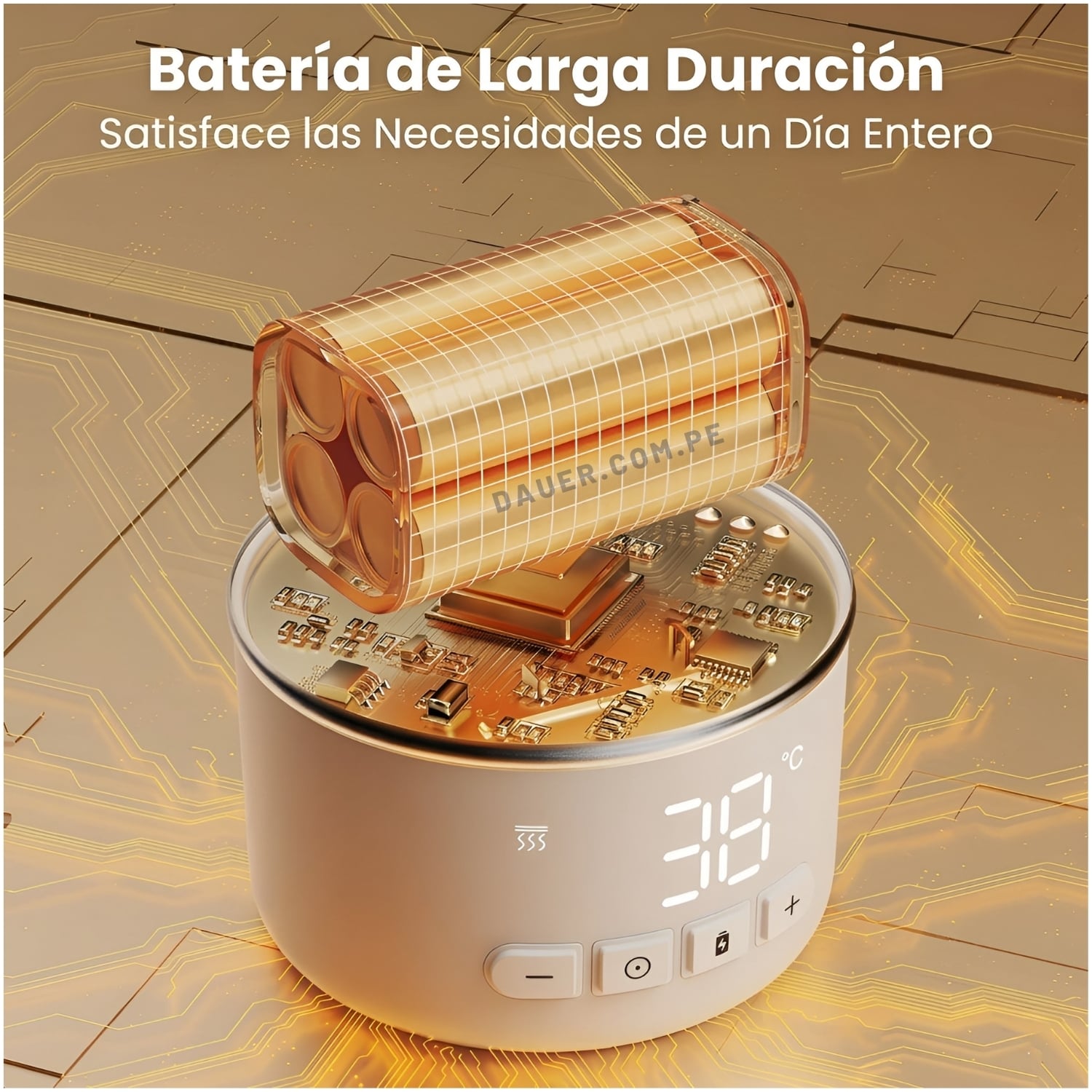 TERMO CALENTADOR DE LECHE PORTÁTIL RECARGABLE INALÁMBRICO DE 35C-55C 500ML + CARGA RÁPIDA - 3