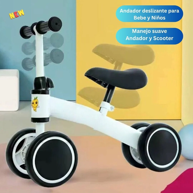 BICICLETA BALANCE SCOOTER CORRE PASILLOS PARA NIÑOS BLANCO - 2