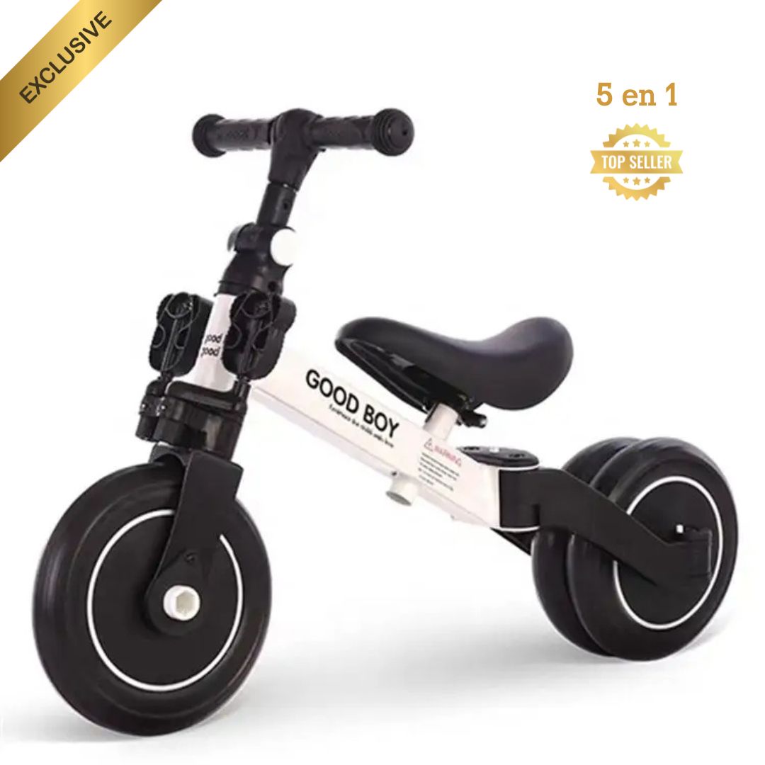BICICLETA TRICICLO HELIOS ECOGRILL BLANCO 5 EN 1 PLEGABLE NIÑOS - 2