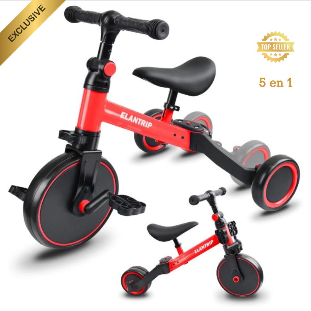 BICICLETA TRICICLO HELIOS ECOGRILL BLANCO 5 EN 1 PLEGABLE NIÑOS - 3