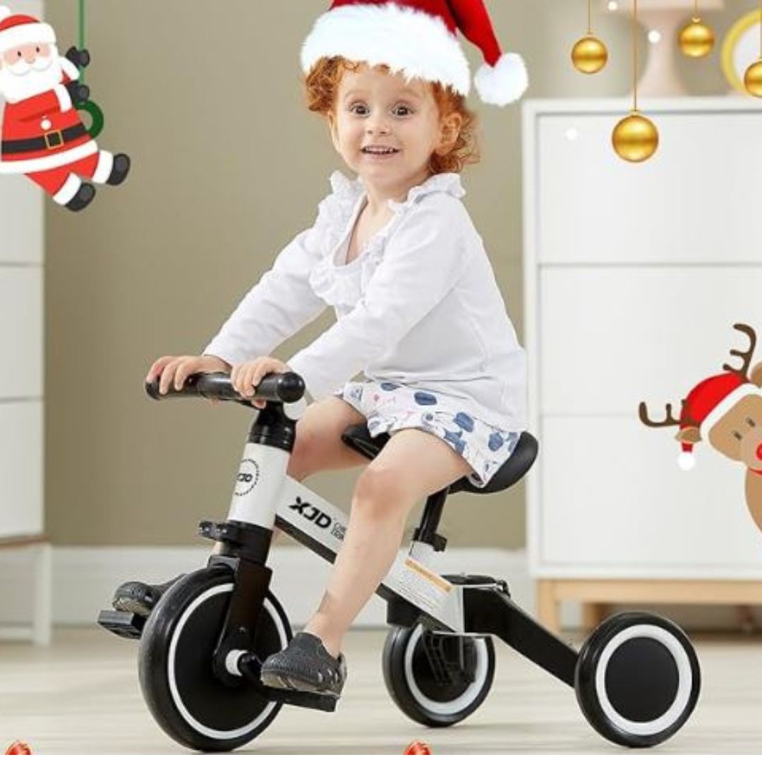 BICICLETA TRICICLO HELIOS ECOGRILL BLANCO 5 EN 1 PLEGABLE NIÑOS - 4