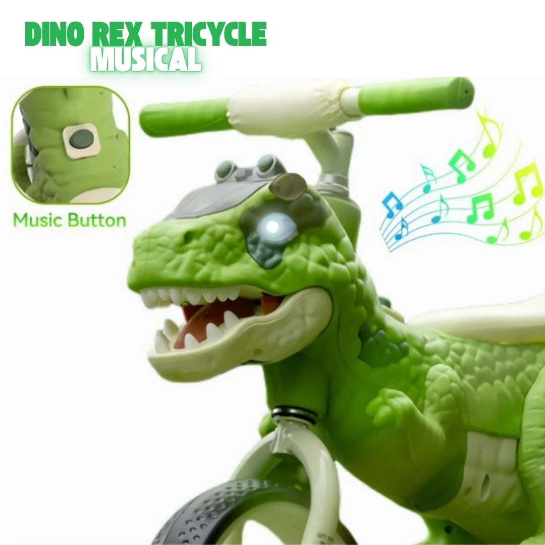 TRICICLO DINOSAURIO REX MUSICAL Y LED PARA NIÑOS - 4