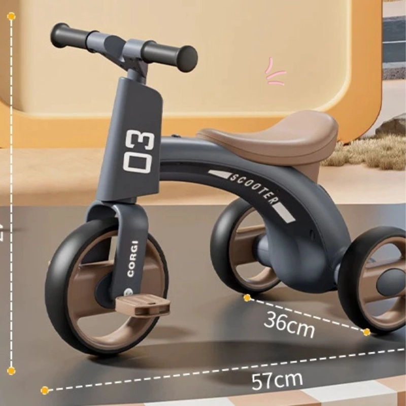 TRICICLO SCOOTER MULTI CINÉTICO PARA NIÑOS CON MÚSICA Y LUZ - ROSADO - 3