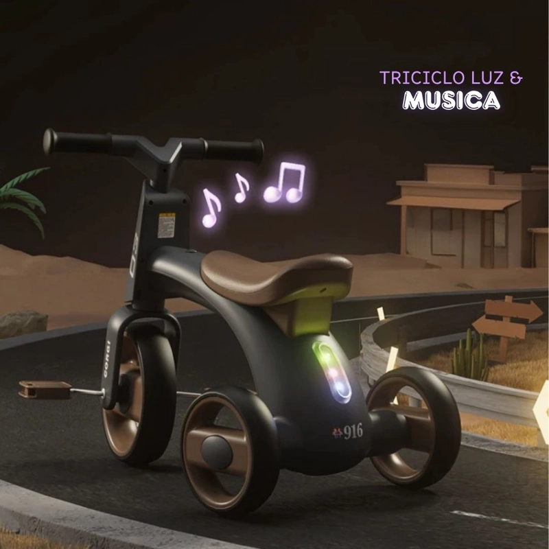 TRICICLO SCOOTER MULTI CINÉTICO PARA NIÑOS CON MÚSICA Y LUZ - ROSADO - 5