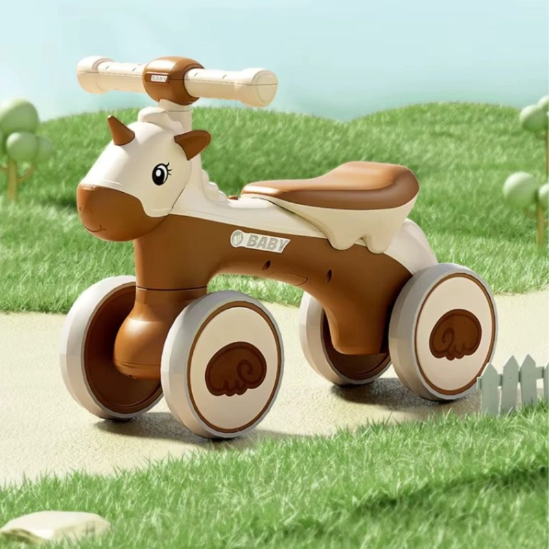 BICICLETA SCOOTER UNICORNIO PARA NIÑOS CON LUCES Y MUSICA - COFFE - 3