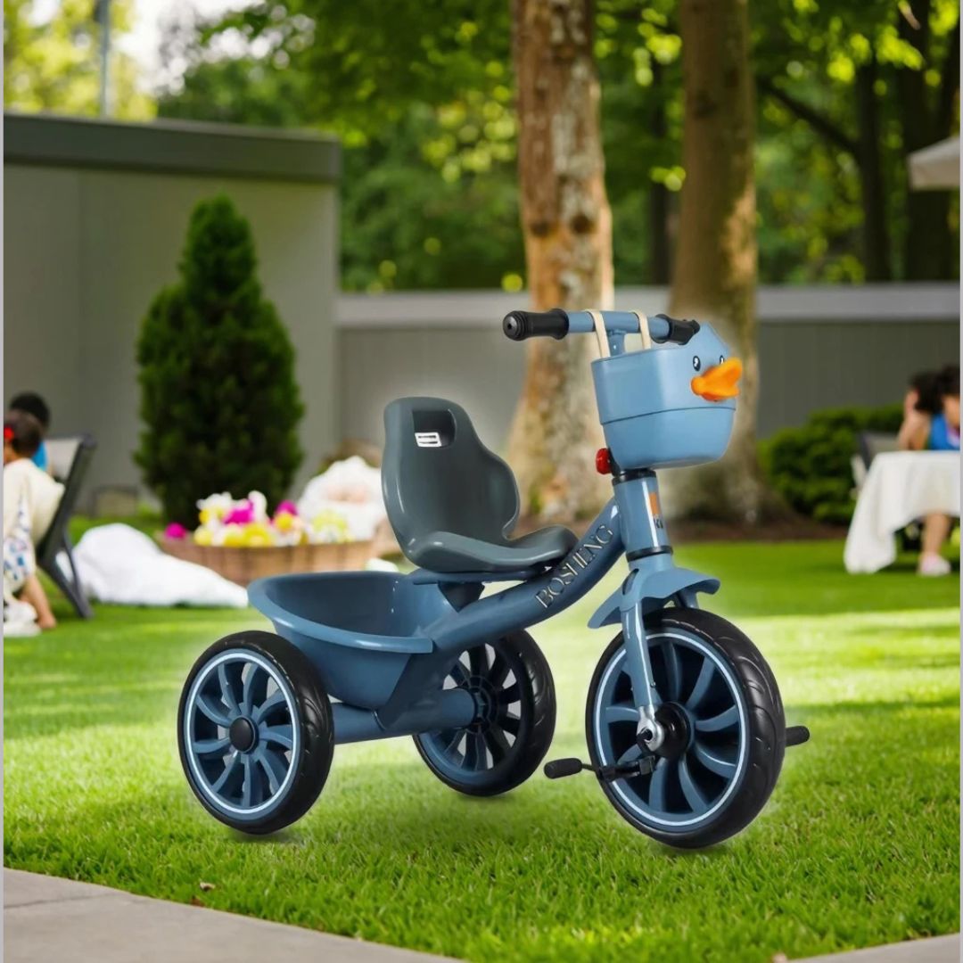 TRICICLO PARA NIÑOS MULTIFUNCIONAL DUCKBILL AZUL - 4
