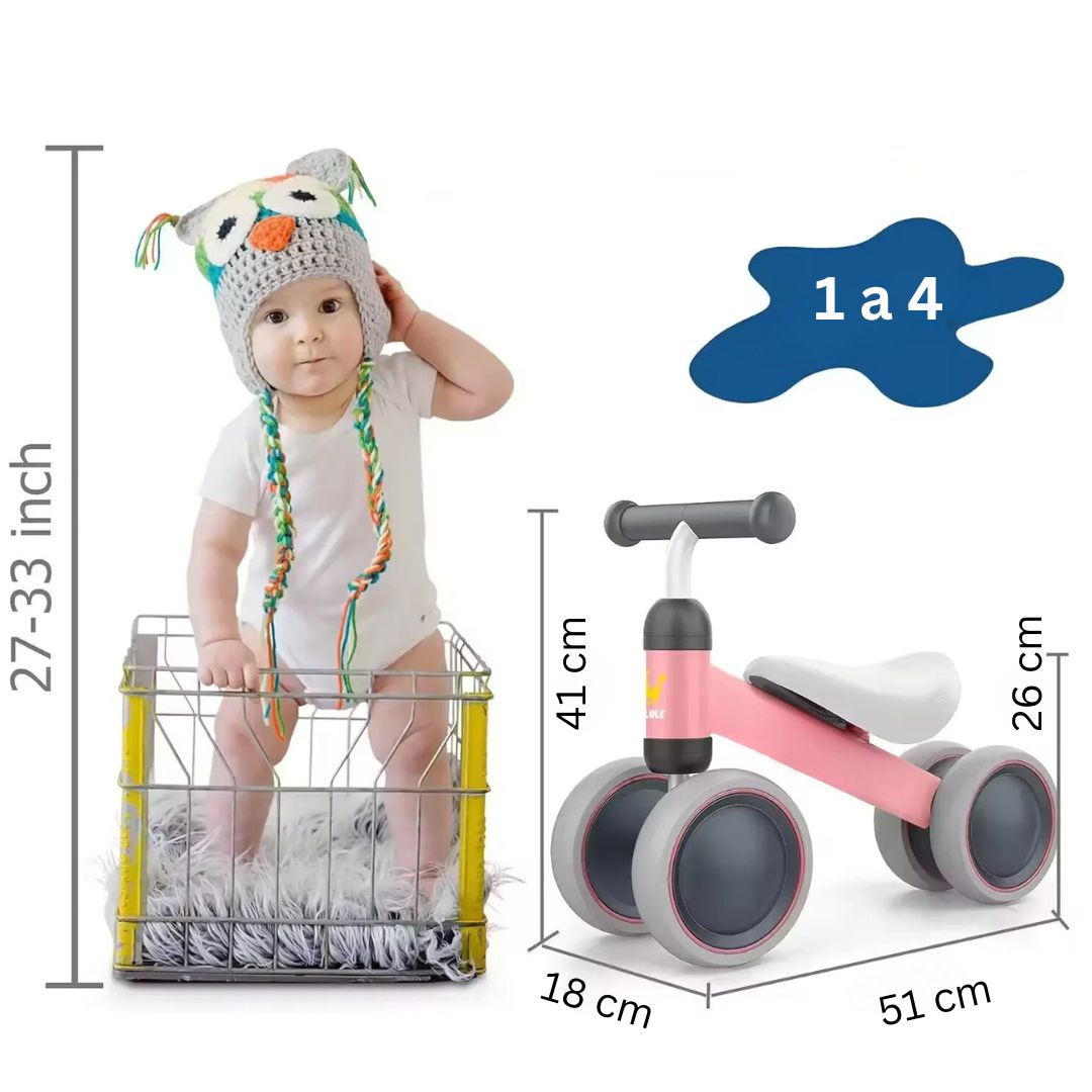 BICICLETA TRICICLO TRI MINI ROSADO MINI NIÑOS - 2