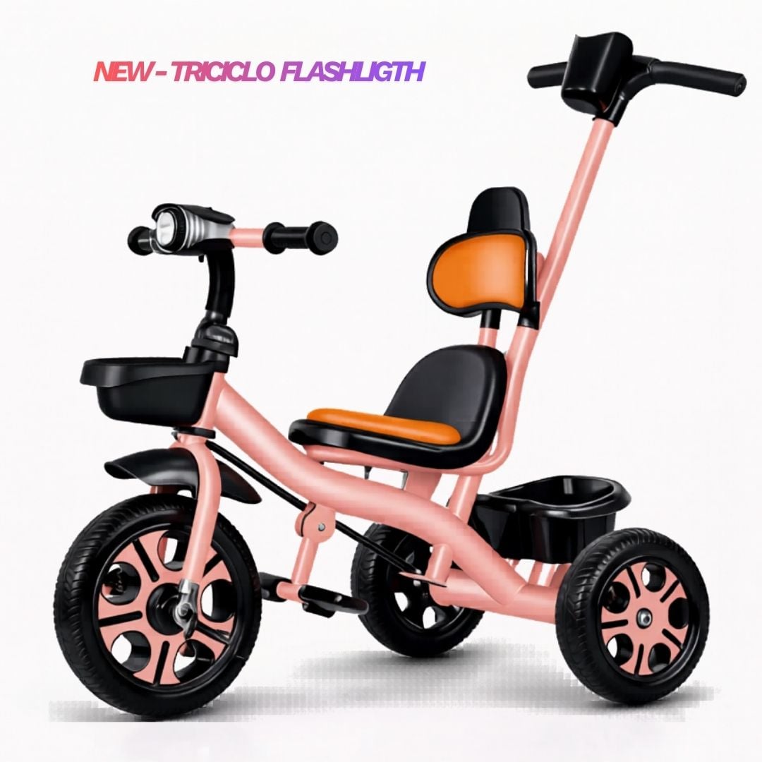 TRICICLO GUIADOR FLASH LIGTH PARA NIÑOS - 1