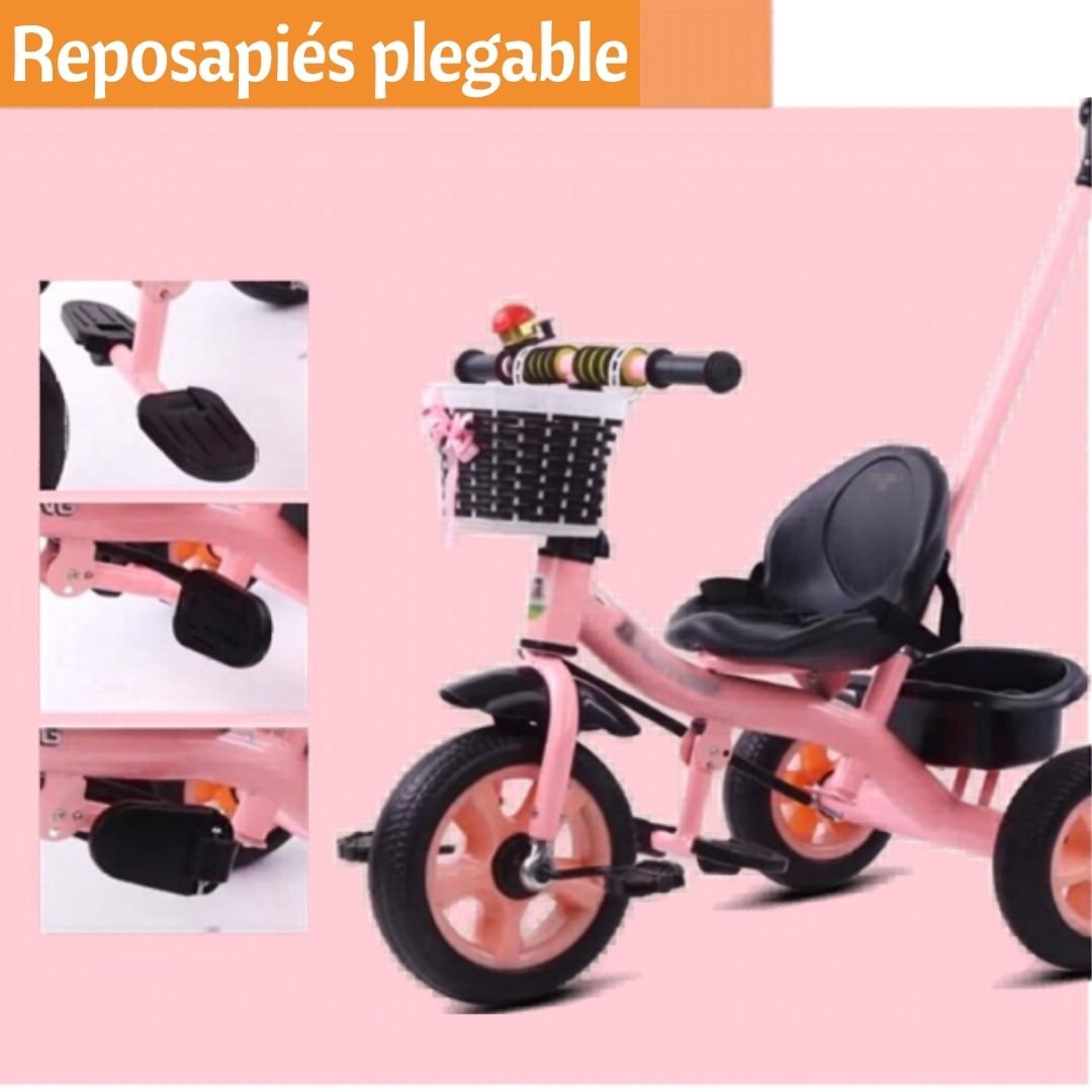 TRICICLO GUIADOR VINTAGE PARA NIÑOS - 3