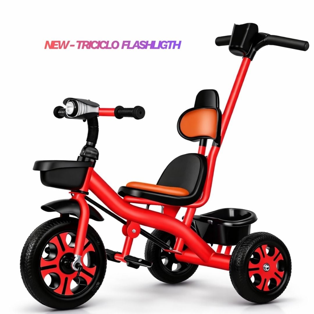TRICICLO GUIADOR FLASH LIGTH PARA NIÑOS - 1