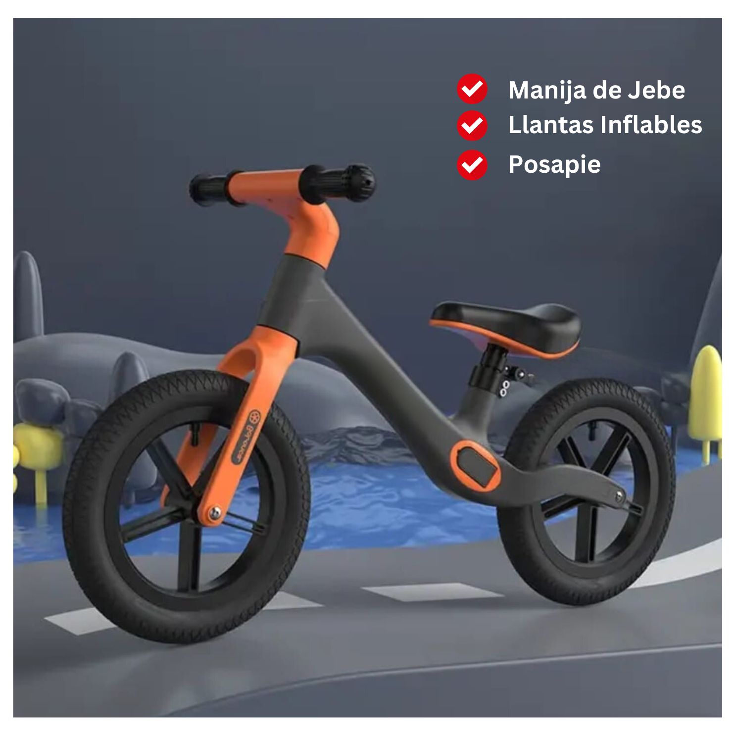 BICICLETA DE BALANCE FLASH PARA NIÑOS COLOR NEGRO - 2