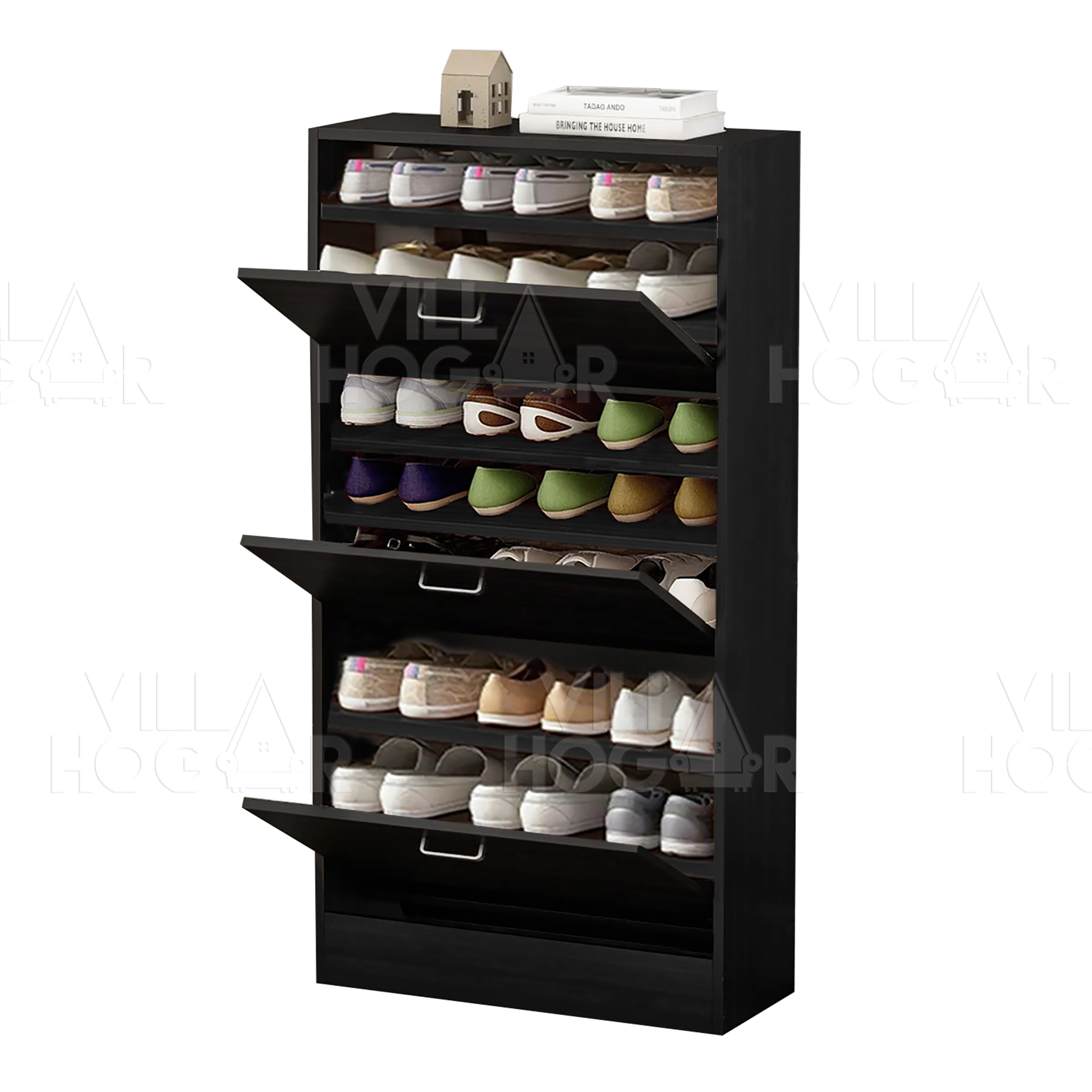ZAPATERA VILLA HOGAR CAJONERA MEDIUM NEGRO - 4