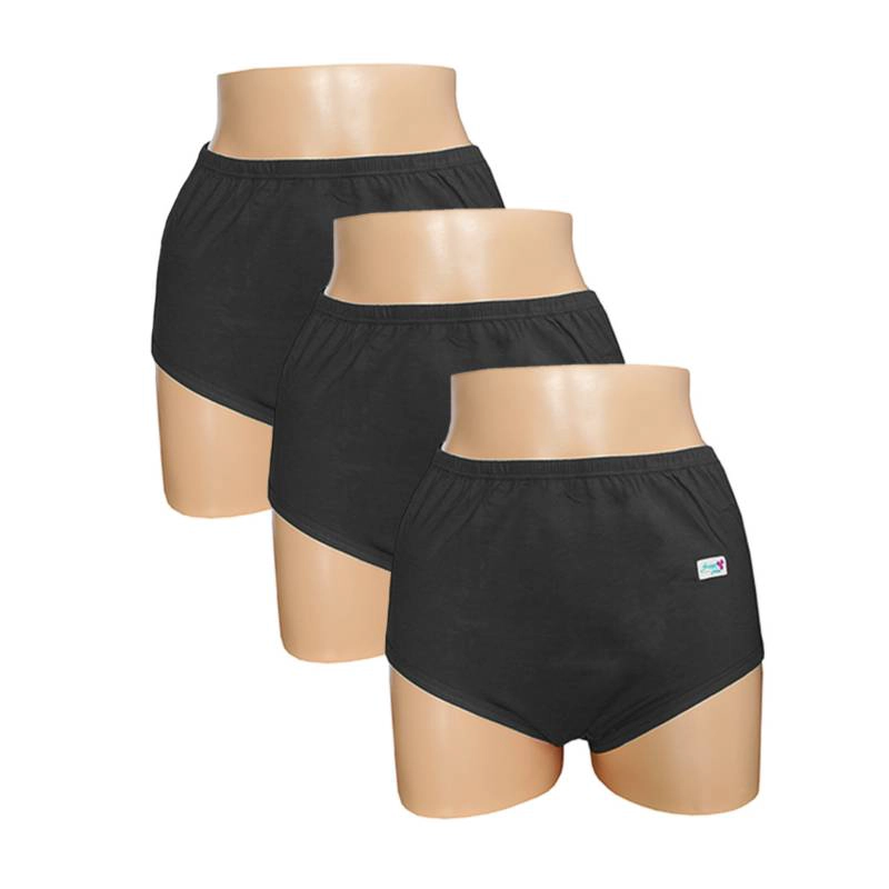 PACK X3 CALZÓN ALGODÓN MUJER SWEET COTTON NEGRO 957 TRUSA CLÁSICA - 1