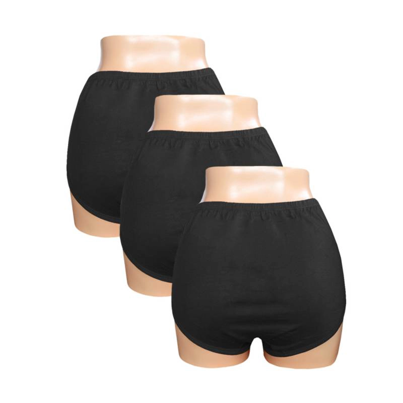 PACK X3 CALZÓN ALGODÓN MUJER SWEET COTTON NEGRO 957 TRUSA CLÁSICA - 2
