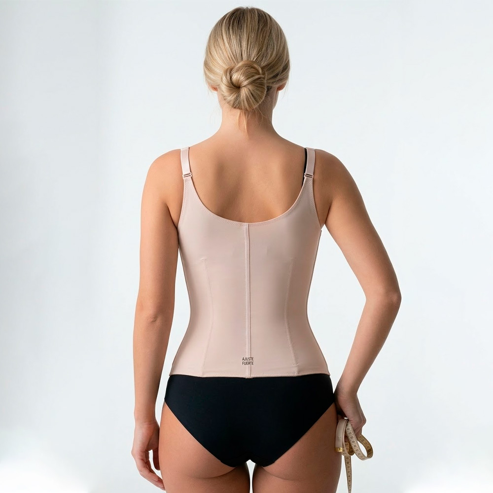 FAJA MUJER SILHOUETTE BEIGE 8 REDUCTORA CHALECO CON TIRANTES - 3