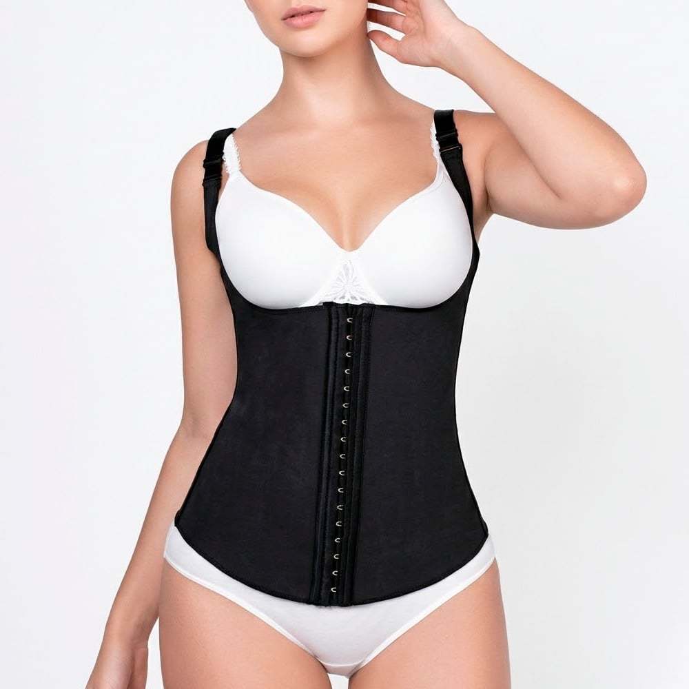 FAJA MUJER SILHOUETTE NEGRO 1822 CHALECO LÁTEX - 3