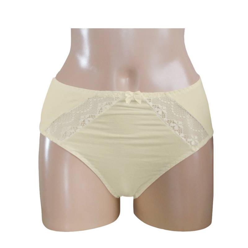 TRUSA ALGODÓN LYCRADO CON BLONDA PETER PAN BEIGE - 1