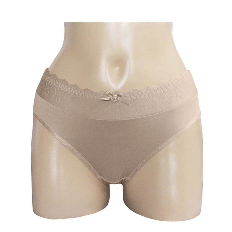 BIKINI DESCADERADO EN MICROFIBRA PETER PAN BEIGE - 1