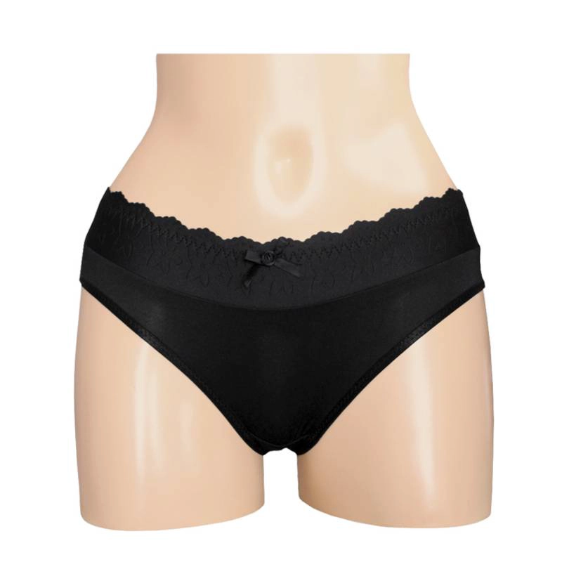 BIKINI DESCADERADO EN MICROFIBRA PETER PAN NEGRO - 1