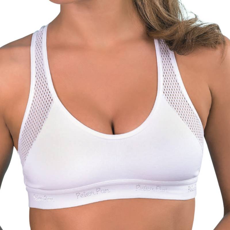 TOP DEPORTIVO MUJER PETER PAN 3280 ALGODÓN BLANCO - 1