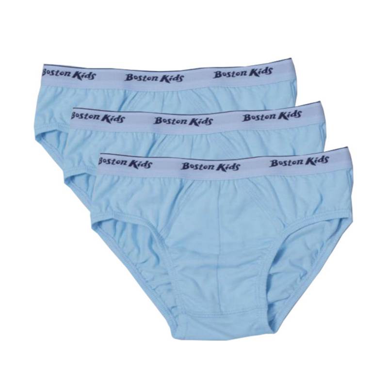 PACK 3 CALZONCILLOS ALGODÓN NIÑO BOSTON CELESTE 879N KIDS - 1