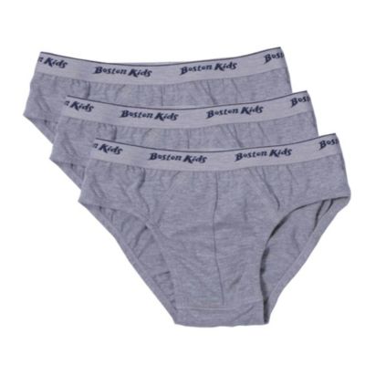 PACK 3 CALZONCILLOS NIÑO BOSTON GRIS CLARO 879N KIDS - 2