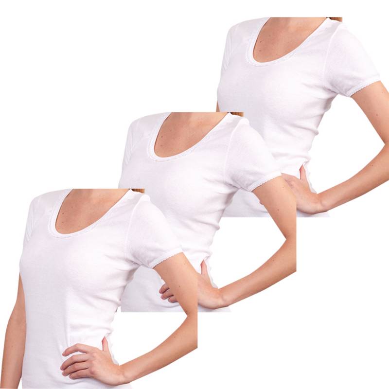 POLO MANGA CORTA MUJER SWEET COTTON BLANCO 325 PACK X3 - 1