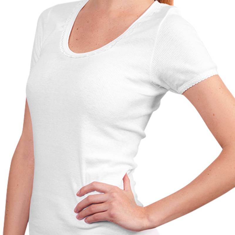 POLO MANGA CORTA MUJER SWEET COTTON BLANCO 325 PACK X3 - 2