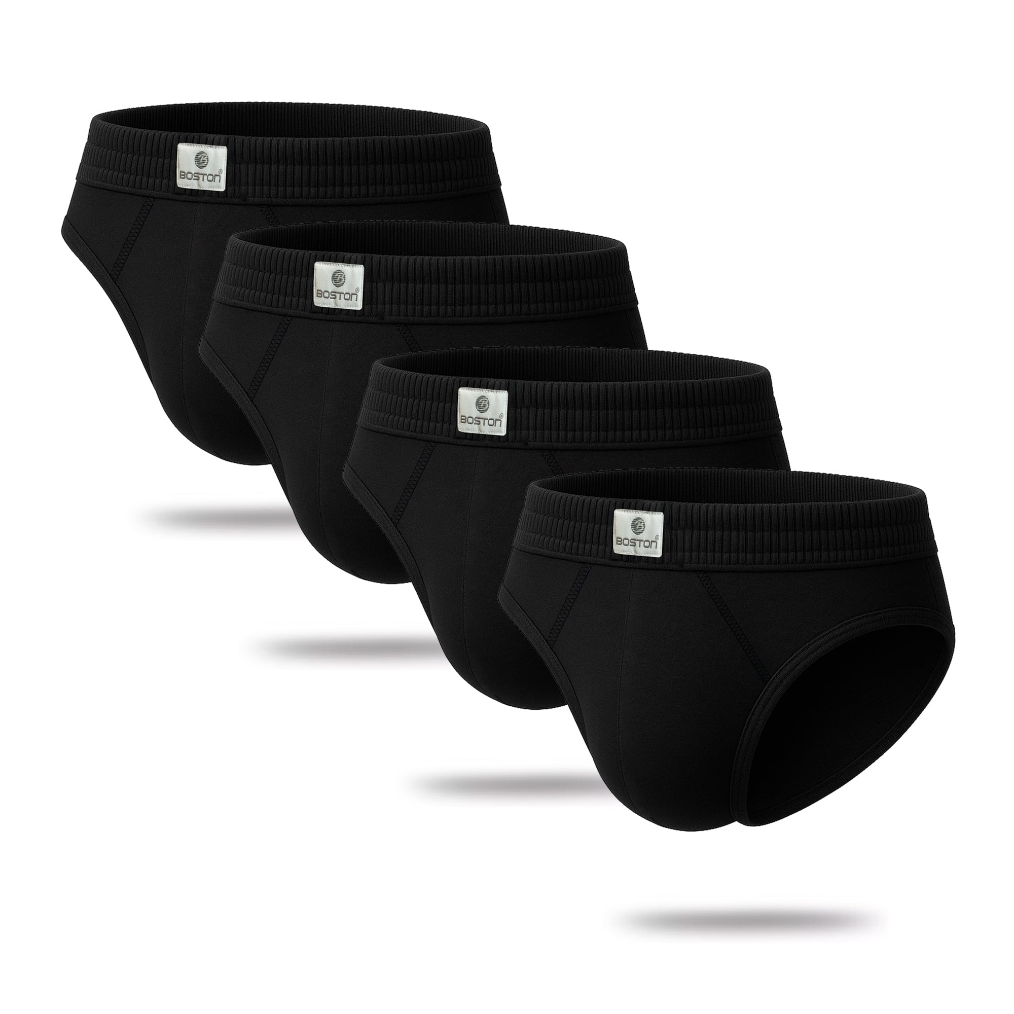 PACK X4 TRUSAS ALGODÓN BOSTON NEGRO 878 RECUBIERTO BIKINI - 1