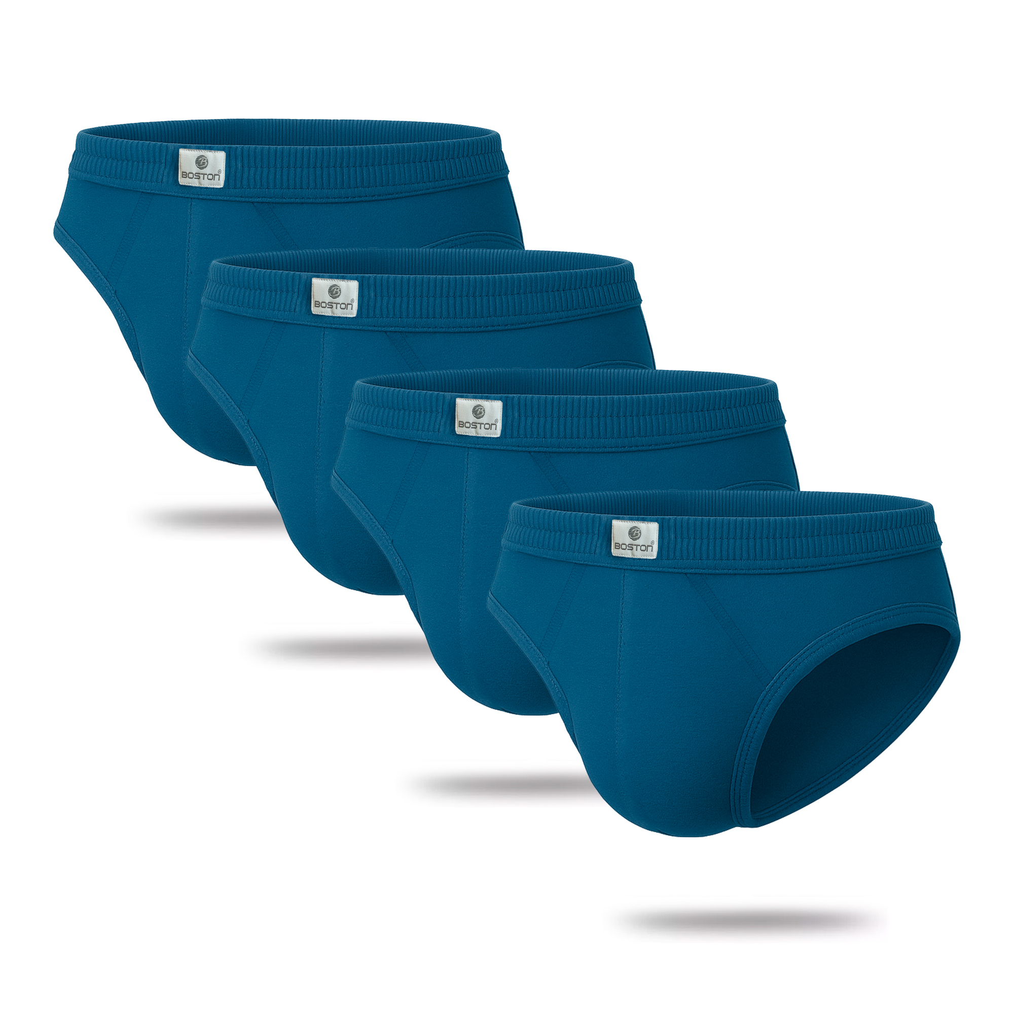 PACK X4 TRUSAS ALGODÓN BOSTON AZUL ACERO 878 RECUBIERTO BIKINI - 1