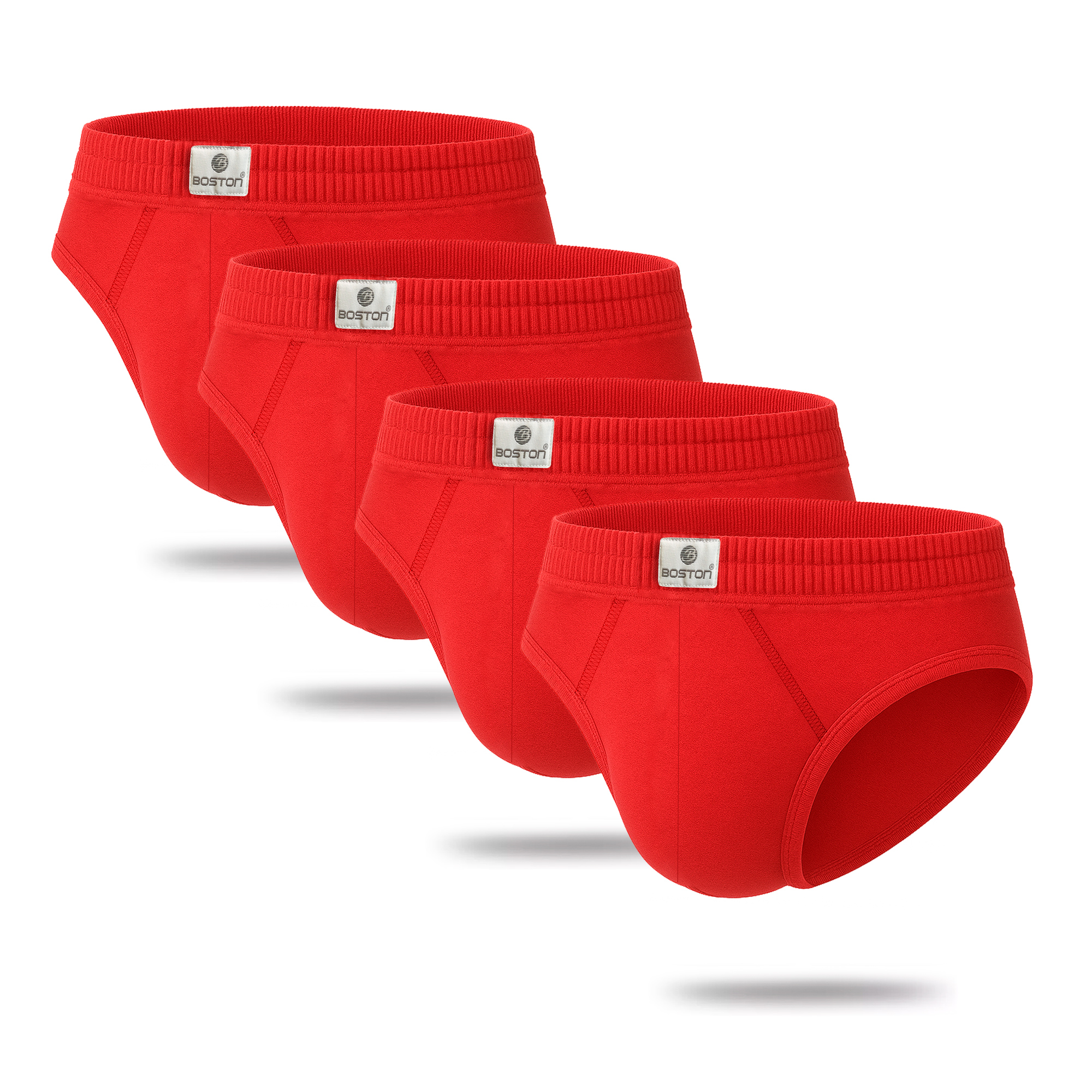 PACK X4 TRUSAS ALGODÓN BOSTON ROJO 878 RECUBIERTO BIKINI - 1