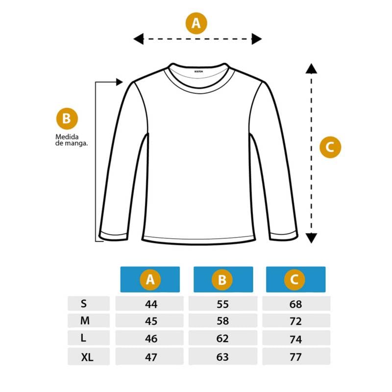 POLO MANGA LARGA ALGODÓN BOSTON BLANCO 916 CUELLO REDONDO - 4