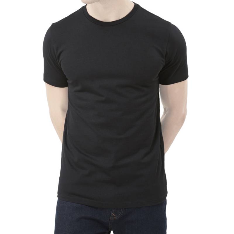 POLO MANGA CORTA ALGODÓN BOSTON NEGRO 926 CUELLO REDONDO - 1